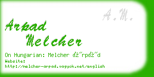 arpad melcher business card
